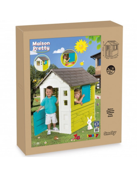 Casuta copii Smoby Pretty House, 98 x 110 x 127 cm,810710