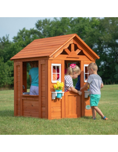 Casuta copii Timberlake Playhouse din lemn de cedru Backyard