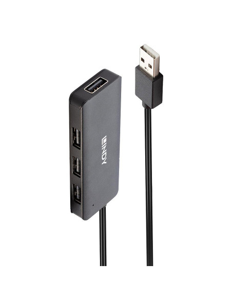 Hub USB Lindy to 4 Port USB 2.0, Input 1x USB 2.0 la 4x USB