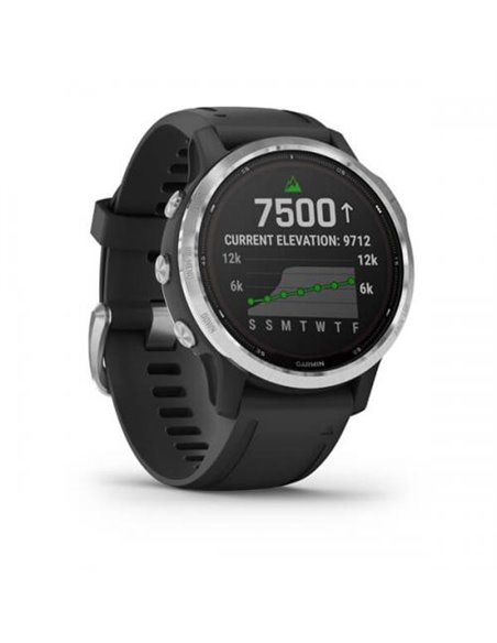 Ceas Smartwatch Garmin Fenix 6S Solar, GPS, Silver/Black