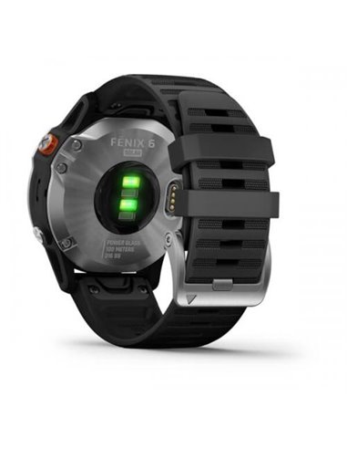 Ceas Smartwatch Garmin Fenix 6, GPS, Solar Silver/Black