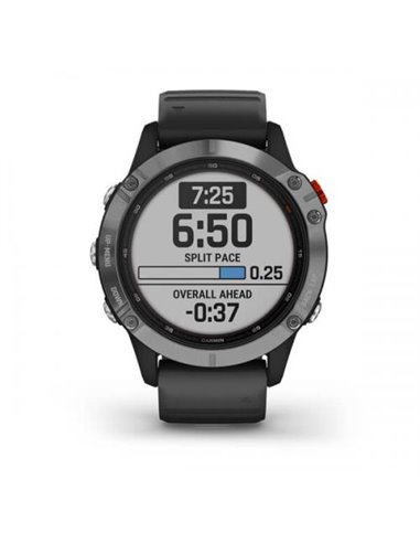 Ceas Smartwatch Garmin Fenix 6, GPS, Solar Silver/Black