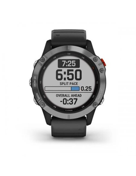 Ceas Smartwatch Garmin Fenix 6, GPS, Solar Silver/Black