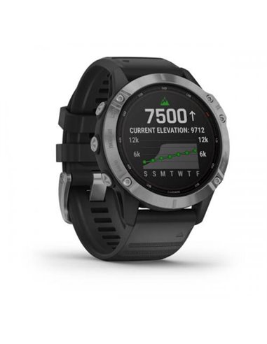 Ceas Smartwatch Garmin Fenix 6, GPS, Solar Silver/Black