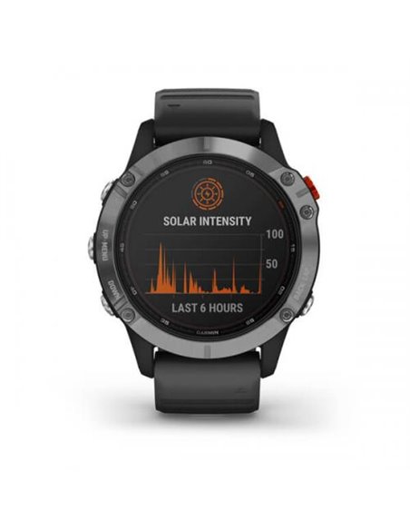 Ceas Smartwatch Garmin Fenix 6, GPS, Solar Silver/Black
