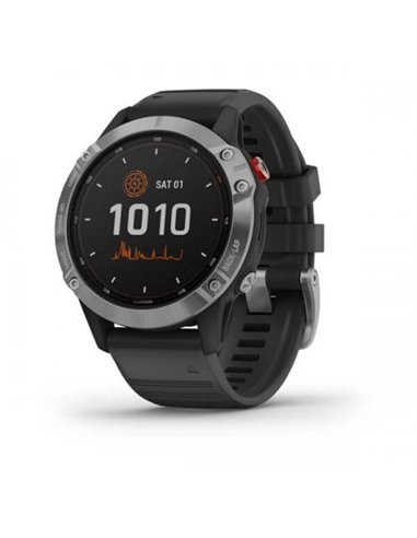 Ceas Smartwatch Garmin Fenix 6, GPS, Solar Silver/Black
