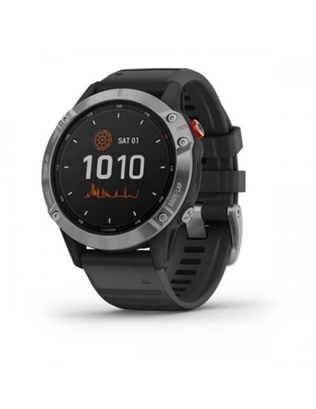 Ceas Smartwatch Garmin Fenix 6, GPS, Solar Silver/Black