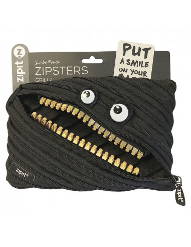 Penar cu fermoar, ZIPIT Grillz Monsters Jumbo - negru cu dinti