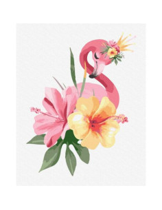 Pictura pe numere 40x50 cm, Transfigurarea Flamingo