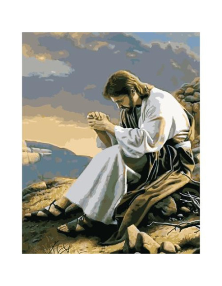 Picturi pe numere Religioase 60x75 cm Isus Hristos