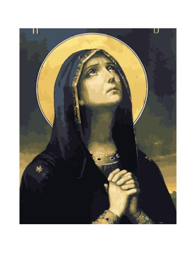 Picturi pe numere Religioase 50x65 cm Fecioara Maria