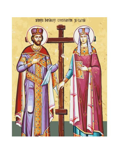 Picturi pe numere Religioase 50x65 cm Sfintii Constantin si