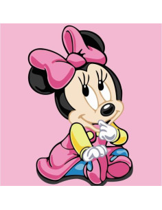 Pictura pe numere copii 30x30 cm, Minnie Mouse