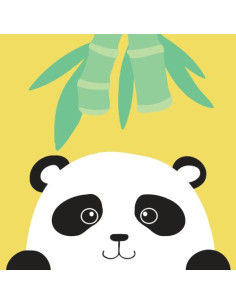 Pictura pe numere copii 30x30 cm, Panda si Mancarea
