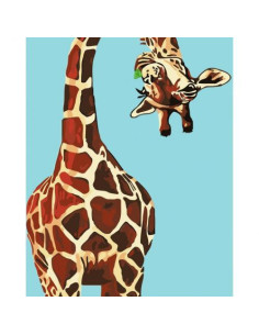 Pictura pe numere Pentru copii 40x50 cm, Girafa Haioasa