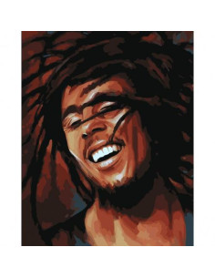 Pictura pe numere Portret 40x50 cm, Bucuria lui Bob Marley