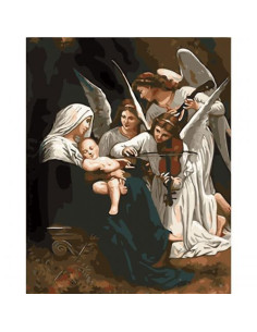 Picturi pe numere Religioase 40x50 cm Fecioara Maria