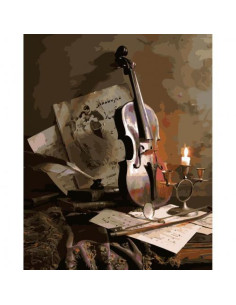 Pictura pe numere Muzica 40x50 cm, Seara de Compus