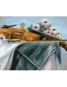 Pictura pe numere Muzica 40x50 cm, Inflorirea Muzicala
