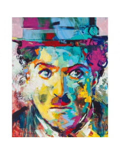 Pictura pe numere Portret Charlie Chaplin, 50x65 cm