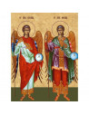 Picturi pe numere Religioase 40x50 cm Sfintii Mihail si Gavril