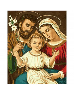 Picturi pe numere Religioase 40x50 cm Sfanta Familie