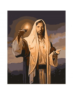 Picturi pe numere Religioase 40x50 cm Isus PDP121,PDP121_5040