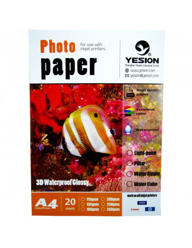 Hartie foto Yesion 3D Glossy A4, 230 g/mp, 20 coli/pachet,HT YS