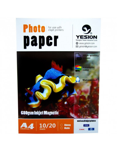 Hartie foto Yesion Magnetic Glossy A4, 680 g/mp, 20