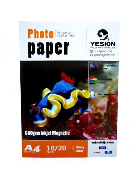 Hartie foto Yesion Magnetic Glossy A4, 680 g/mp, 20 coli/pachet Hartie foto Yesion Magnetic Glossy A4, 680 g/mp, 20 coli/pachet