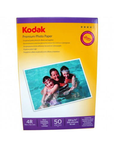 Hartie foto Kodak Premium Glossy 4R, 200 g/mp, 50