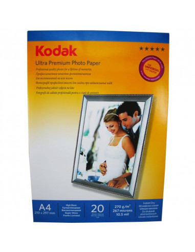 Hartie foto Kodak Ultra Premium High Glossy A4 RC, 270 g/mp, 20