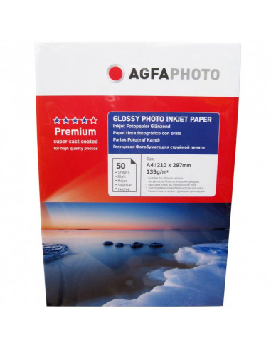 Hartie foto Agfa Glossy A4, 135 g/mp, 50 coli/pachet,HT AG A4