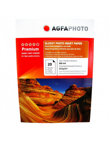 Hartie foto Agfa Glossy A4, 210 g/mp, 20 coli/pachet,HT AG A4