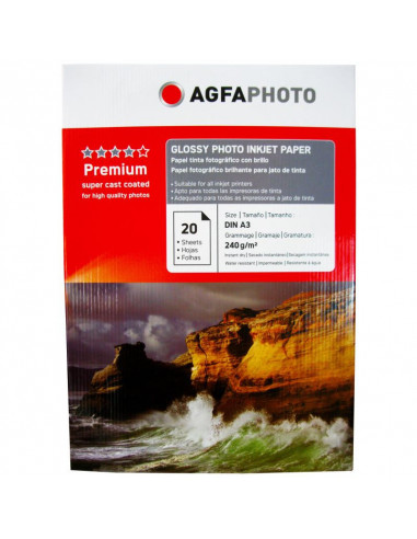 Hartie foto Agfa Glossy A3, 240 g/mp, 20 coli/pachet,HT AG A3