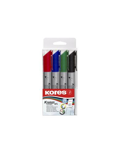 MARKER FLIPCHART 4/SET 3MM KORES,KO21344