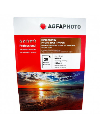 Hartie foto Agfa Ultra Glossy A4 RC, 260 g/mp, 20