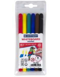 MARKER WHITEBOARD 6/SET 1-2MM 2507 CENTROPEN,CE250706