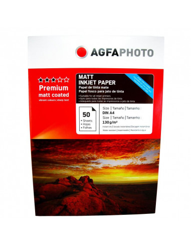 Hartie foto Agfa Matte A4, 130 g/mp, 50 coli/pachet,HT AG A4