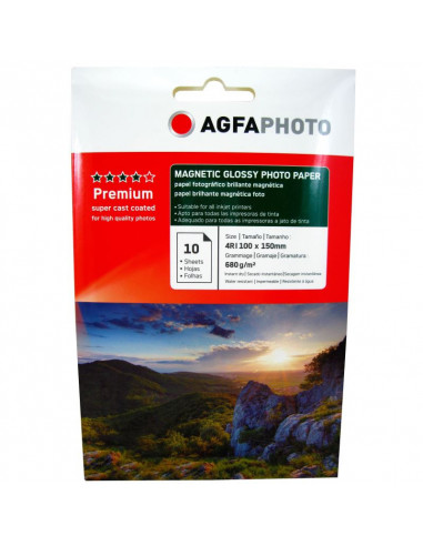 Hartie foto Agfa Magnetic Glossy 4R, 680 g/mp, 10