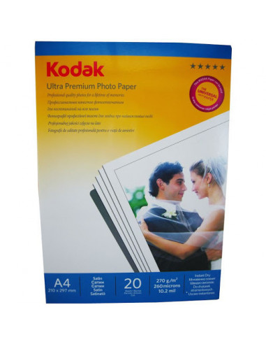 Hartie foto Kodak Ultra Premium Satin A4, 270 g/mp, 20