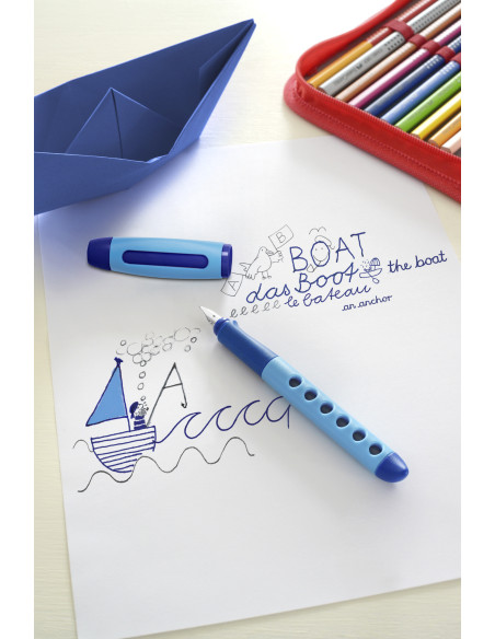 ERR-FC149849,STILOU SCOLAR SCRIBOLINO ALBASTRU STANGACI FABER-CASTELL