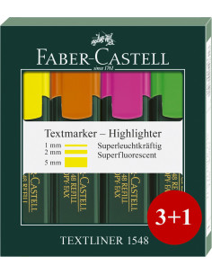 FC254831,TEXTMARKER SET 3+1 1548 FABER-CASTELL