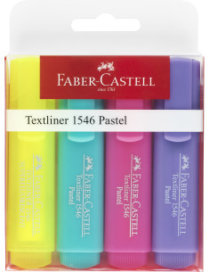 FC154610,TEXTMARKER SET 4 PASTEL FABER-CASTELL
