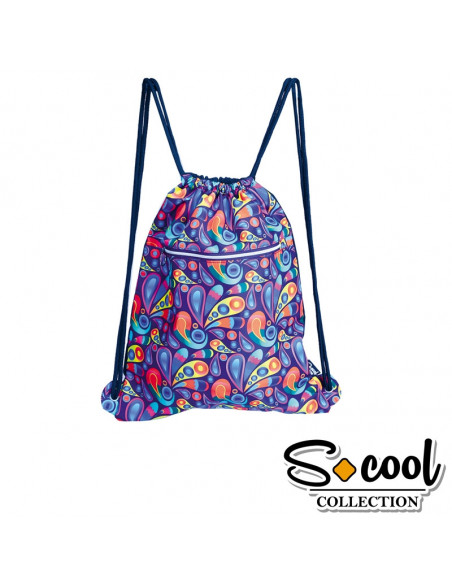 Sac Sport Cu Buzunar, PAISLEY, 47x36cm - S-COOL Sac Sport Cu Buzunar, PAISLEY, 47x36cm - S-COOL