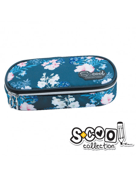 Penar Borseta, 2 Compartimente, FLOWERS, 21,5x10x5.5cm - S-COOL Penar Borseta, 2 Compartimente, FLOWERS, 21,5x10x5.5cm - S-COOL
