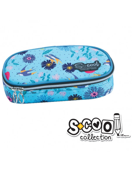 Penar Borseta, 2 Compartimente, BIRDS, 21,5x10x5cm - S-COOL Penar Borseta, 2 Compartimente, BIRDS, 21,5x10x5cm - S-COOL