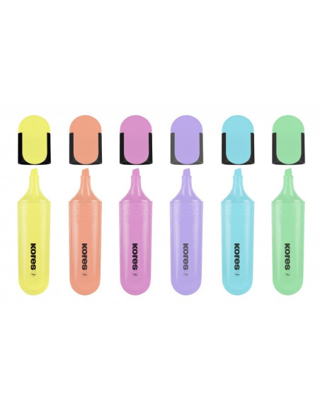 TEXTMARKER SET 6 PASTEL CUTIE PLASTIC KORES,KO36166 TEXTMARKER SET 6 PASTEL CUTIE PLASTIC KORES,KO36166