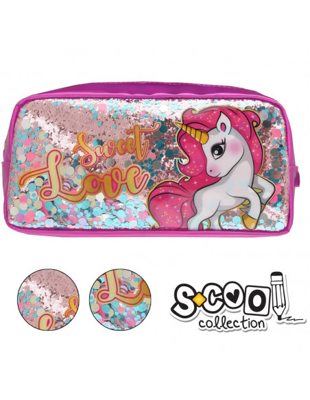 Penar Borseta Cu Paiete, UNICORN, 22x11x5,5cm - S-COOL,SC1024