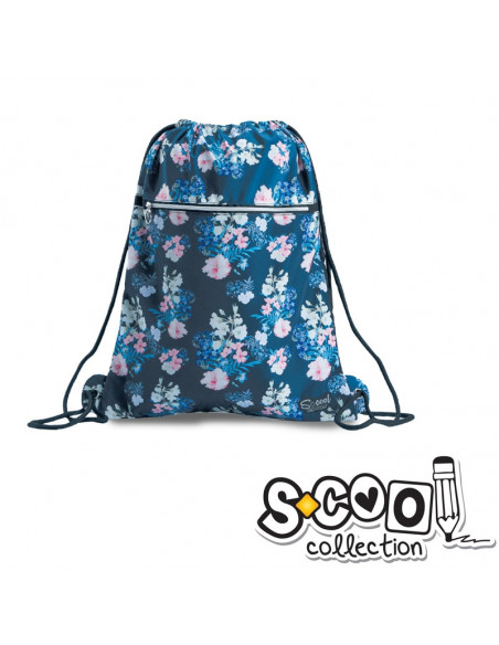 Sac Sport Cu Buzunar, FLOWERS, 47x36cm - S-COOL,SC1077